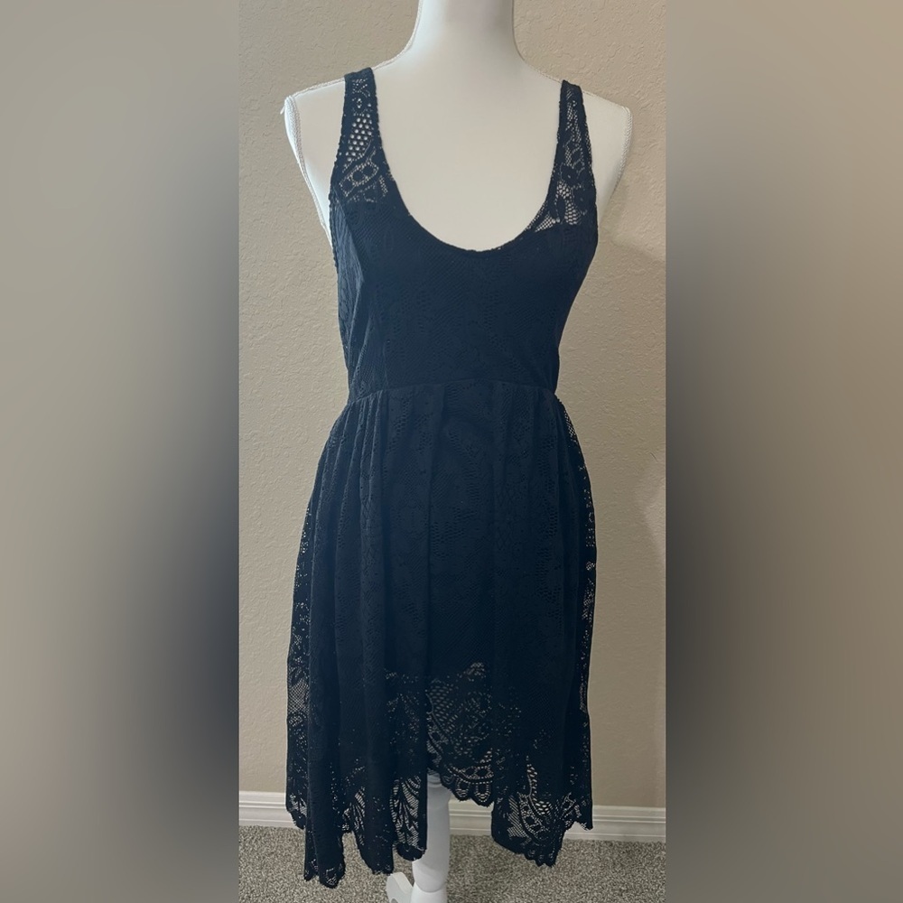 Free People Black ‘Salinas Foil’ Lace Dress